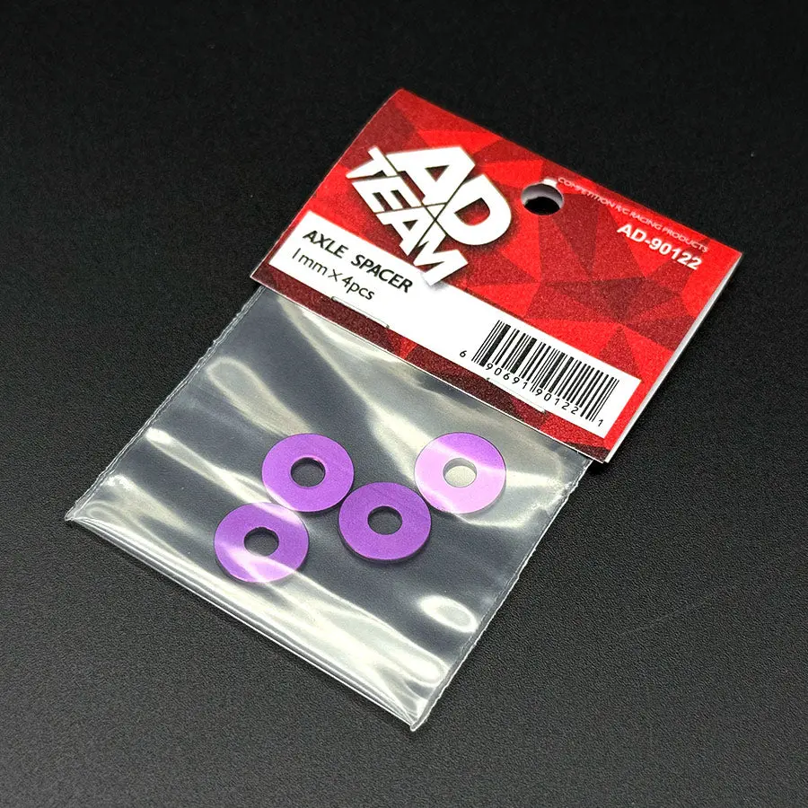 Team Ad Axle Spacer 1Mm - Purple 1