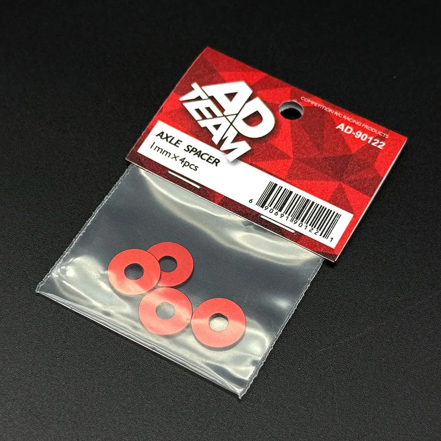Team Ad Axle Spacer 1Mm - Red 1