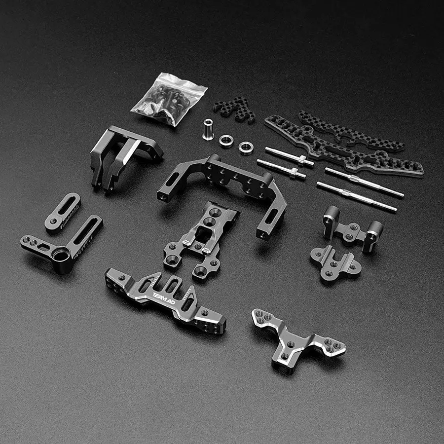 Team Ad Ad-Xf Front Bulkhead Conversion Kit - Black 1
