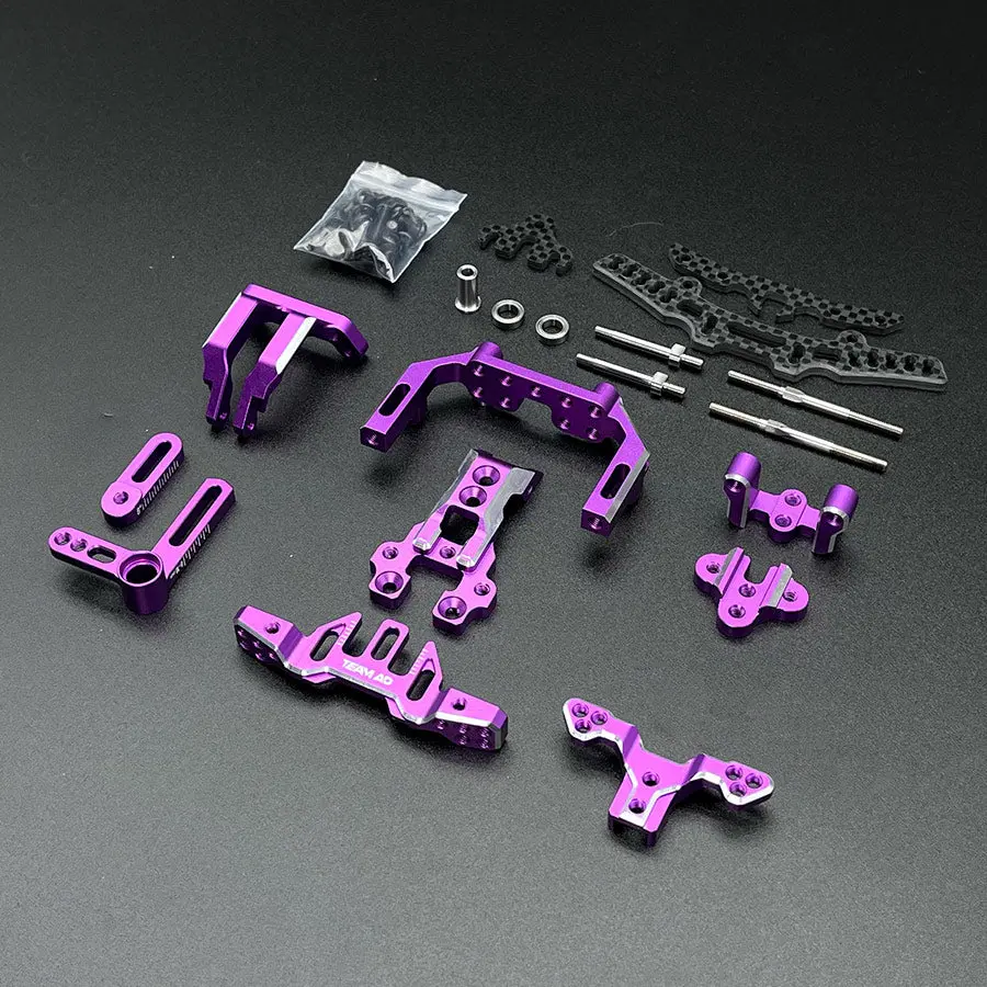 Team Ad Ad-Xf Front Bulkhead Conversion Kit - Purple 1