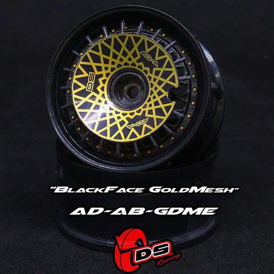 Aero Drift Wheel Cover - Slope Black W/ Gold Mesh 1
