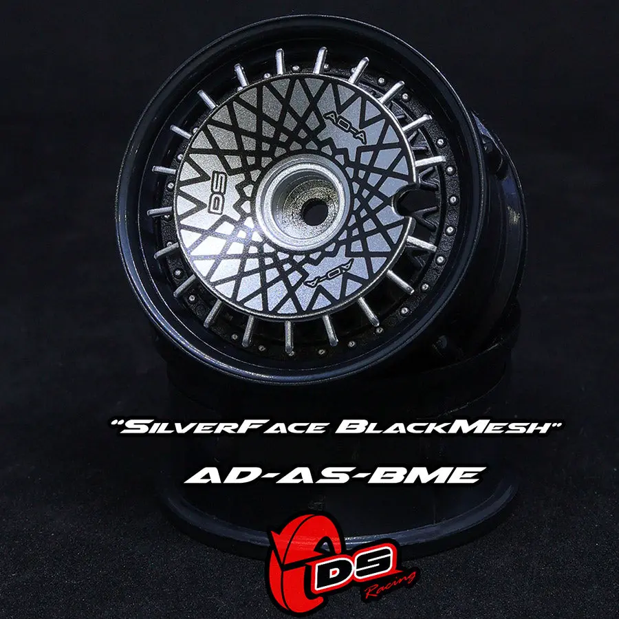 Aero Drift Wheel Cover - Slope Silver W/ Black Mesh 1