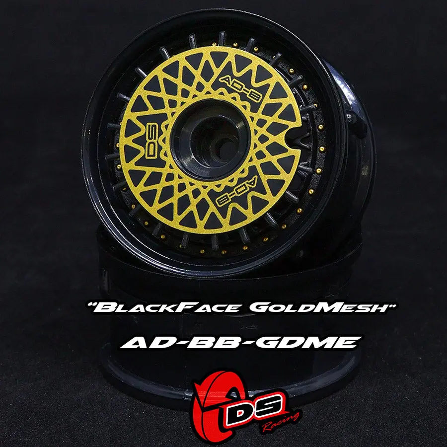 Aero Drift Wheel Cover - Flat Black W/ Gold Mesh 1