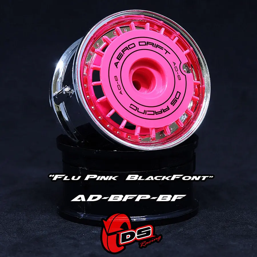 Aero Drift Wheel Cover - Flat Flu Pink W/ Black Font 1