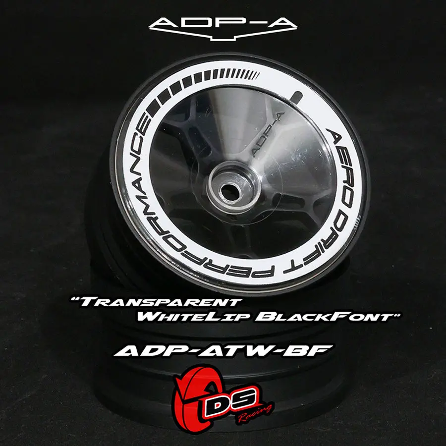 Aero Drift Performance Wheel Cover - Sloped Transparent / White Lip 1