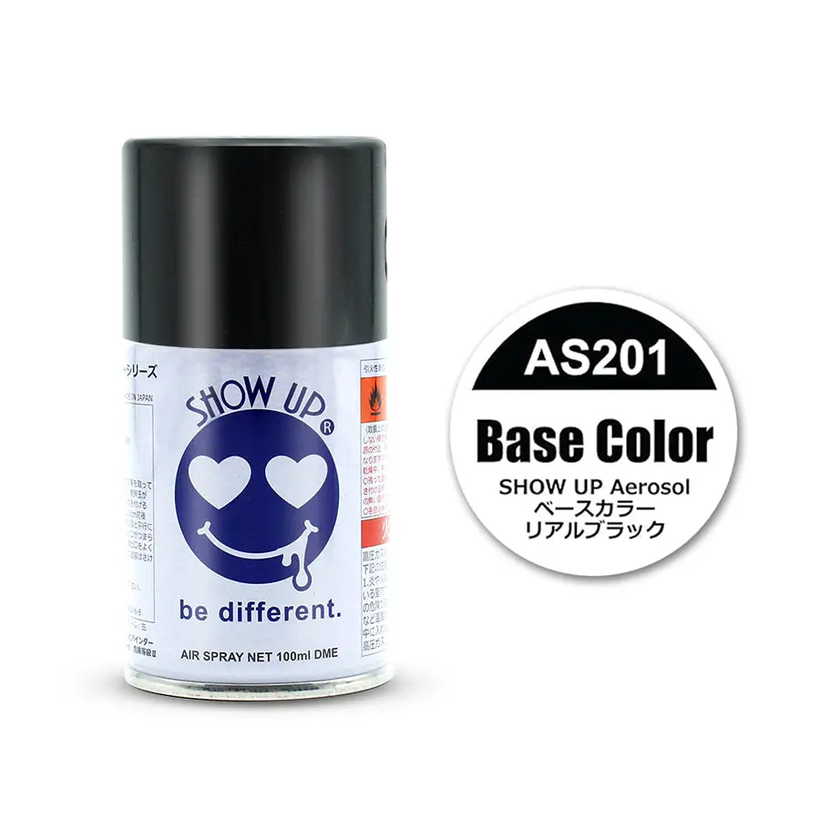 Base Color Aerosol Spray Paint - Real Black 1