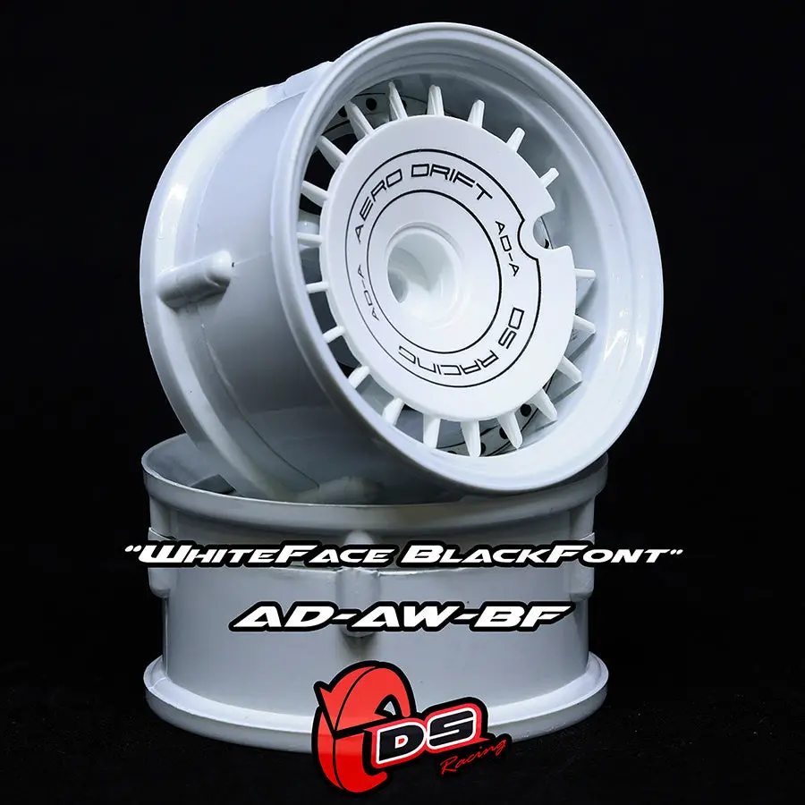 Aero Drift Wheel Cover - Slope White W/ Black Font 1