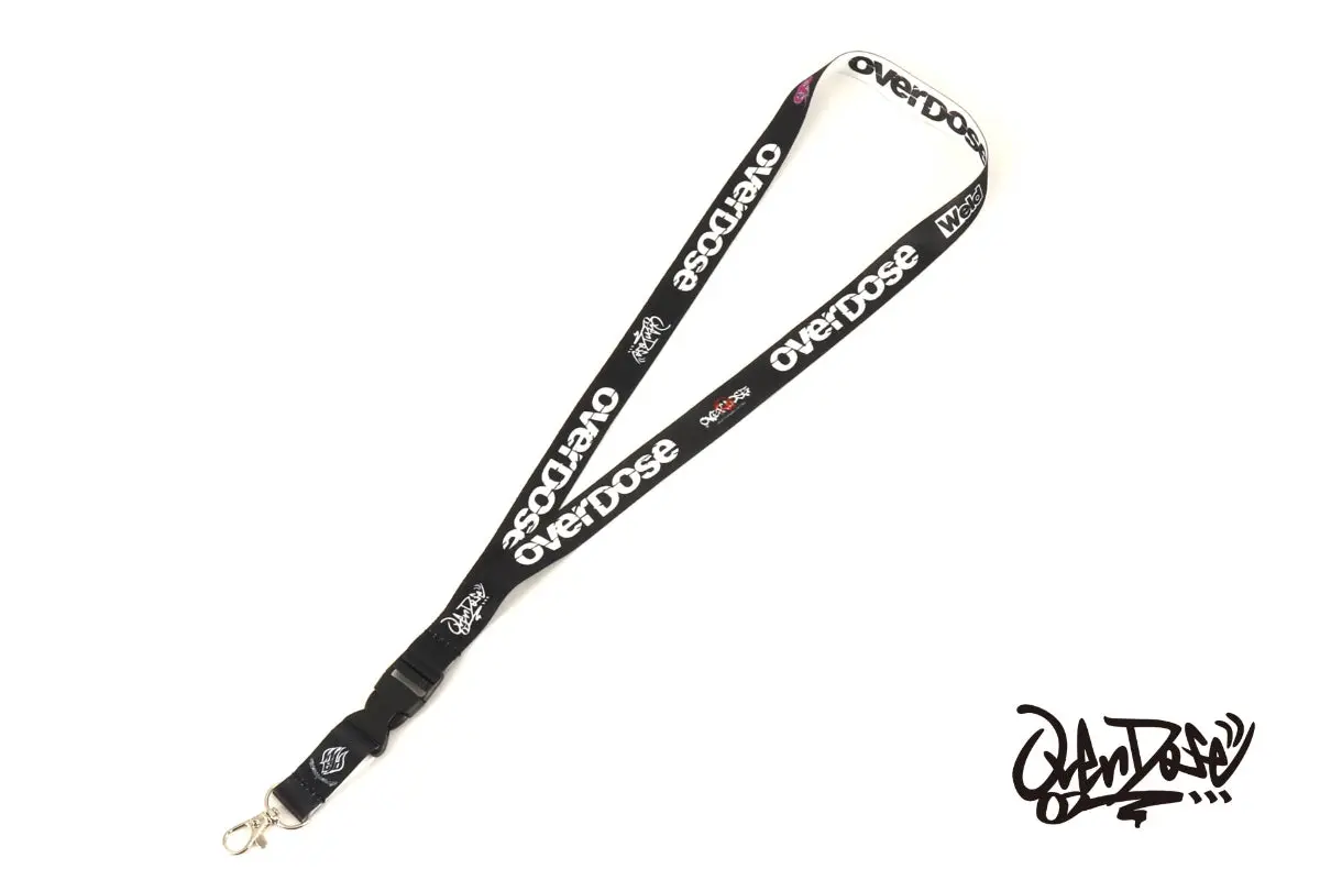 Overdose Neck Strap (White X Black) 1