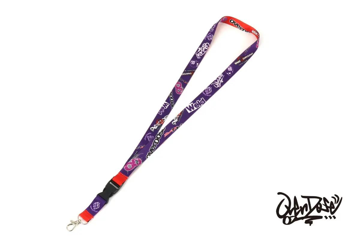 Overdose Neck Strap (Purple X Red) 1