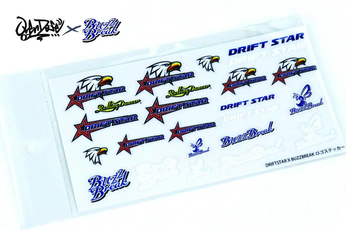 Drift Star X Buzz Break Logo Sticker 1