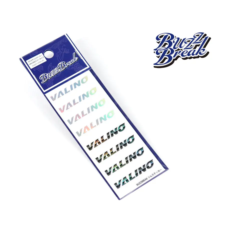 Buzz Break Cut-Out Rim Sticker - Valino Mirror Type Silver/Black 1