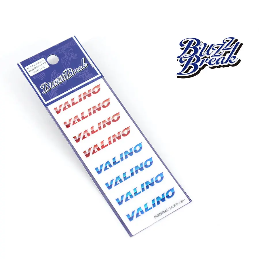 Buzz Break Cut-Out Rim Sticker - Valino Mirror Type Red/Blue 1