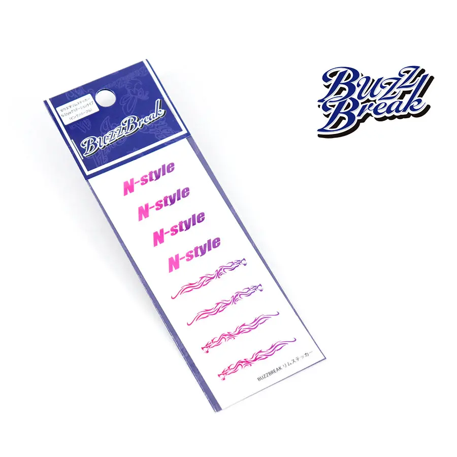 Buzz Break Cut-Out Rim Sticker - N-Style Gradation Pink/Purple 1