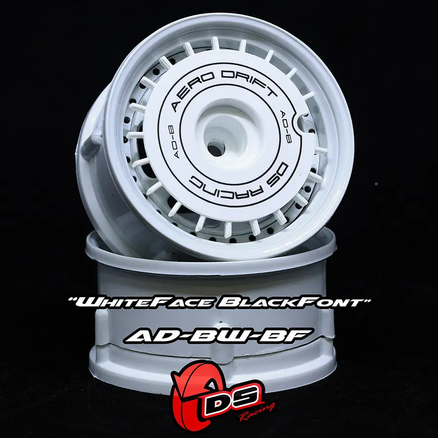 Aero Drift Wheel Cover - Flat White W/ Black Font 1