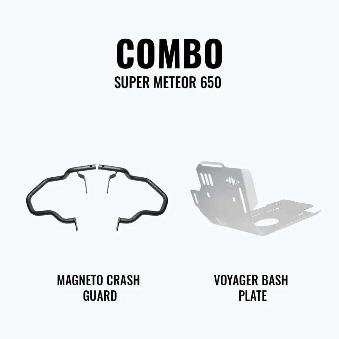 Legundary Super Meteor 650 Combo Magneto Crash Guard & Voyager Bash Plate 1