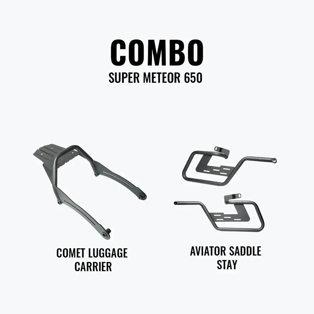 Legundary Super Meteor 650 Combo Aviator Saddle Stay & Comet Luggage Carrier 1