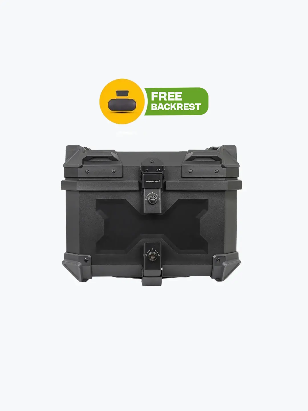 Jb Racing Top Case X45l Economy Black With Backrest Pad 1