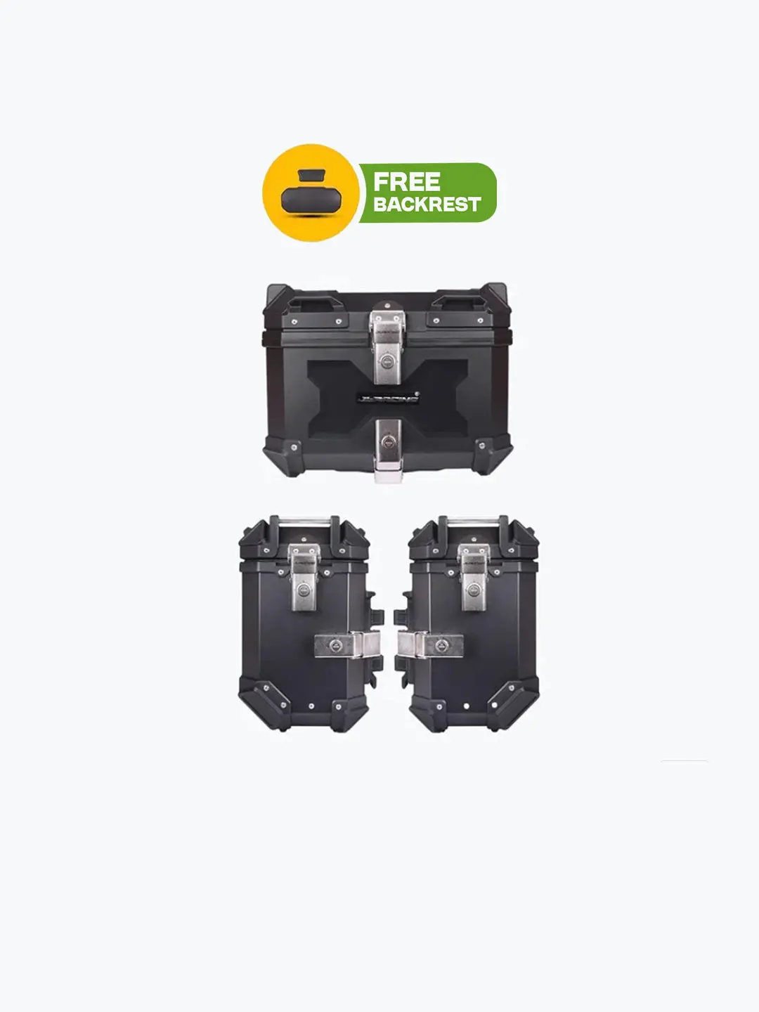 Set Of 3 Combo Of Jb Racing Tc X45l Economy Black With Back Rest Pad + Jb Racing Sb X36l Premium Black 1
