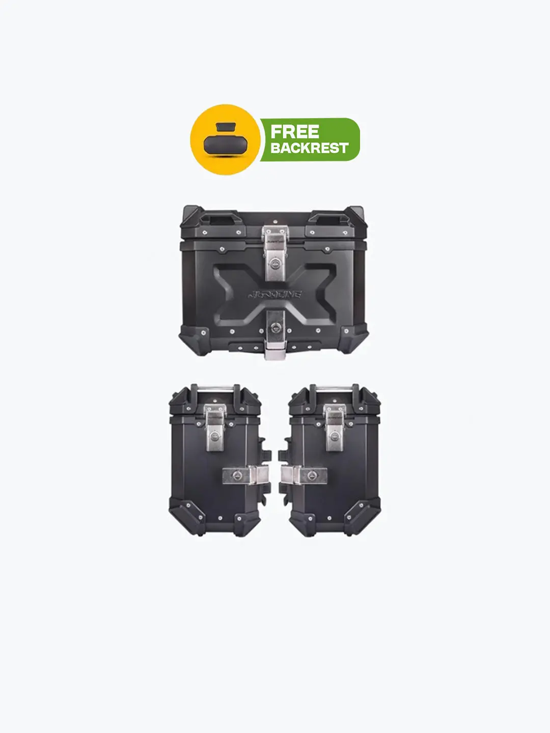 Set Of 3 Combo Of Jb Racing Tc X45l Premium Black With Back Rest Pad + Jb Racing Sb X36l Premium Black 1