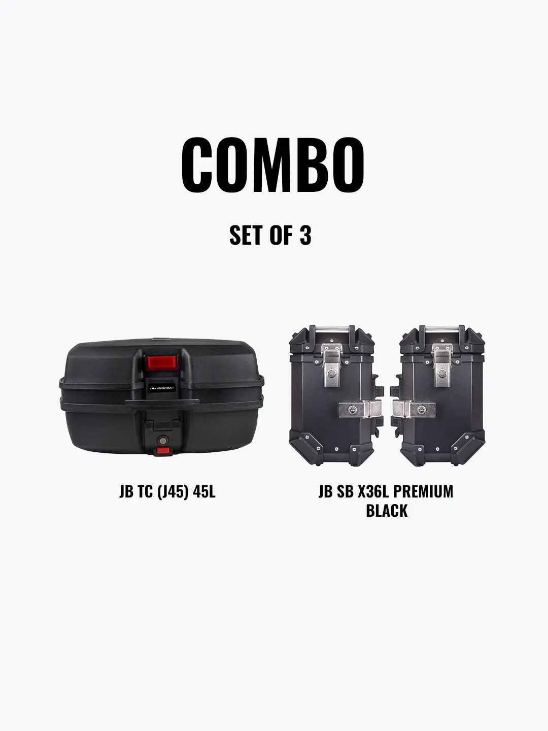 Jb Racing Set Of 3 Combo Of Jb Tc (J45) 45L Black + Jb Sb X36l Premium Black 1