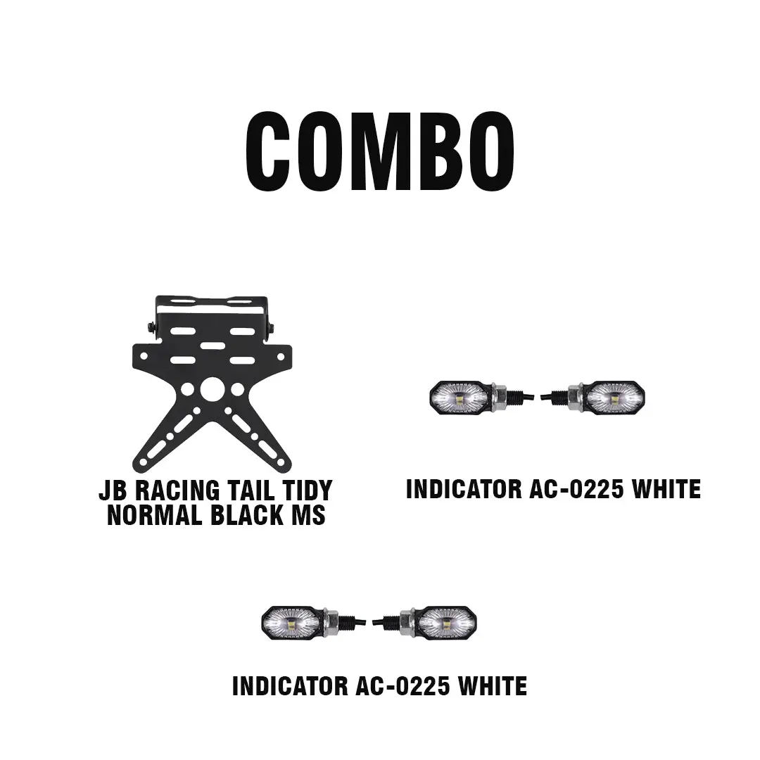 Jb Tail Tidy Normal Black Ms + 2 Set Indicator Ac-0225 White 1