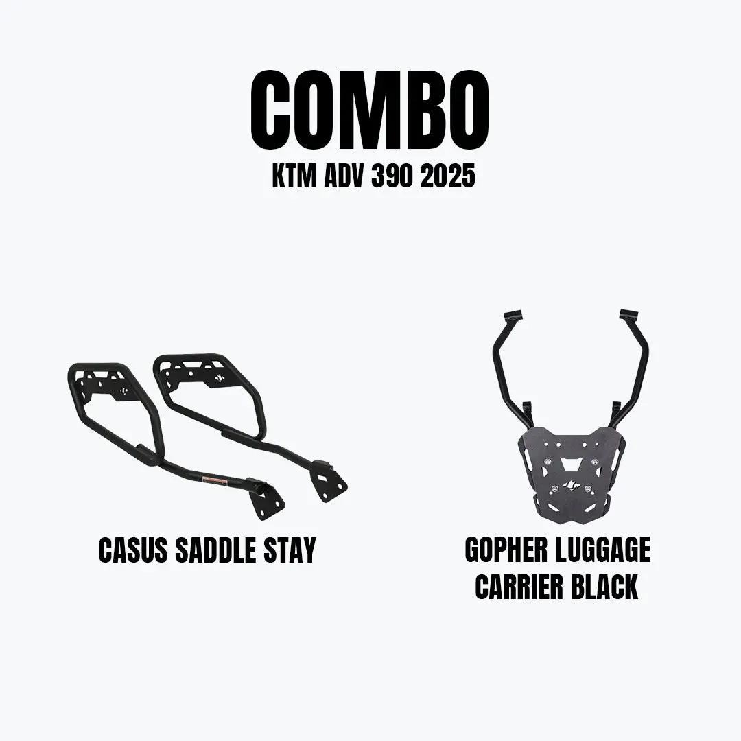 Legundary Ktm Adv 390 2025 Casus Saddle Stay & Gopher Luggage Carrier Ms Combo 1