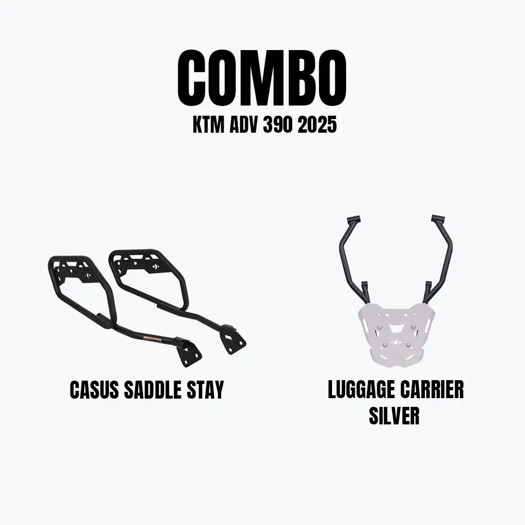 Legundary Ktm Adv 390 2025 Casus Saddle Stay & Gopher Luggage Carrier Al Combo 1