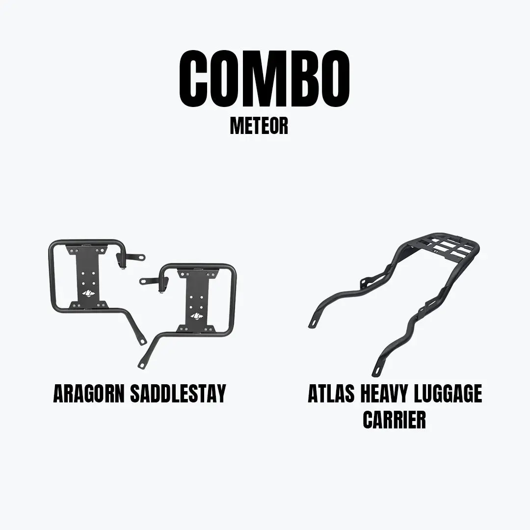 Legundary Meteor Atlas Heavy Luggage Carrier & Aragorn Saddle Stay Combo 1