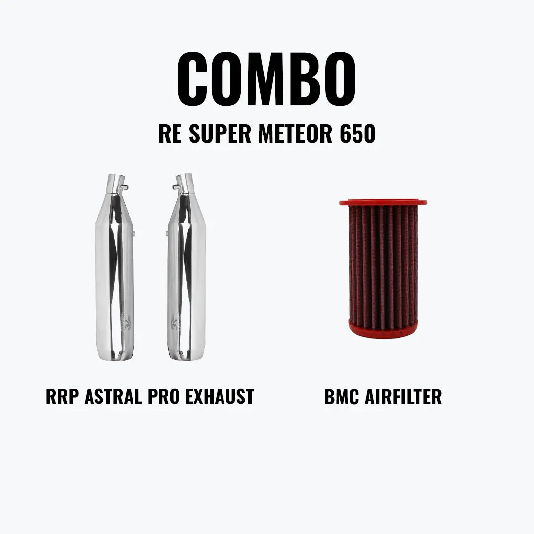 Red Rooster Performance Super Meteor650 Astral Exhaust Polish + Bmc Airfilter 1