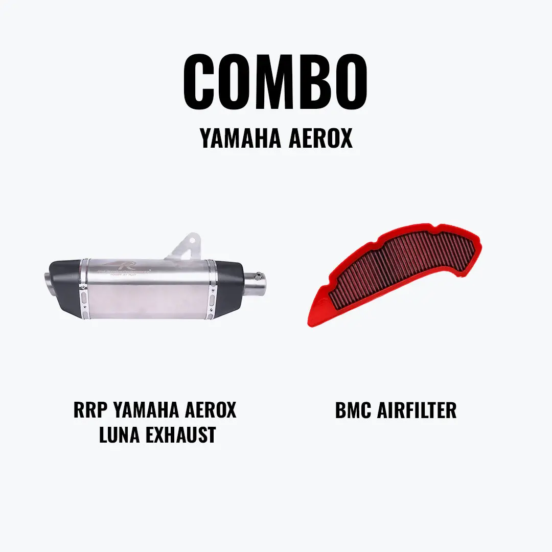 Red Rooster Performance Yamaha Aerox Luna Exhaust + Bmc Airfilter 1