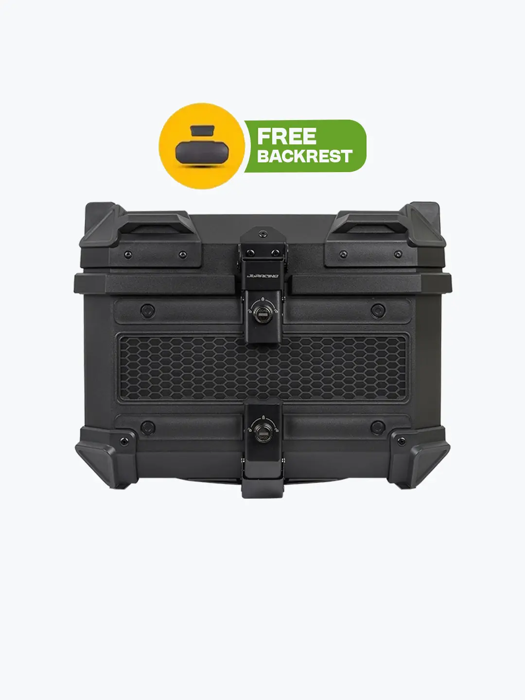 Jb Racing Top Box Mc 45L Black Economy With Backrest Pad 1