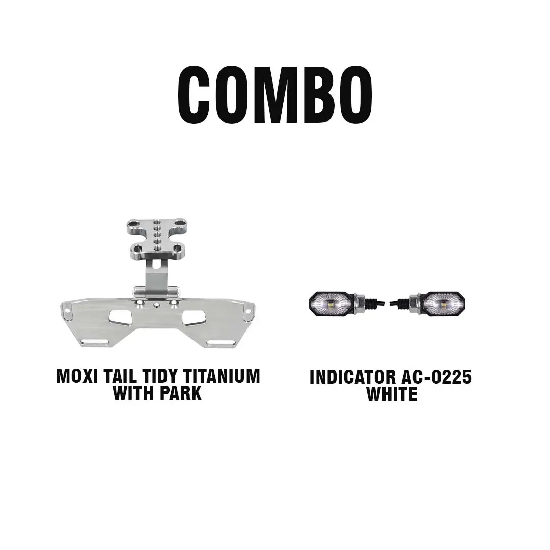 Moxi Tail Tidy Titanium With Park + Indicator Ac-0225 White 1
