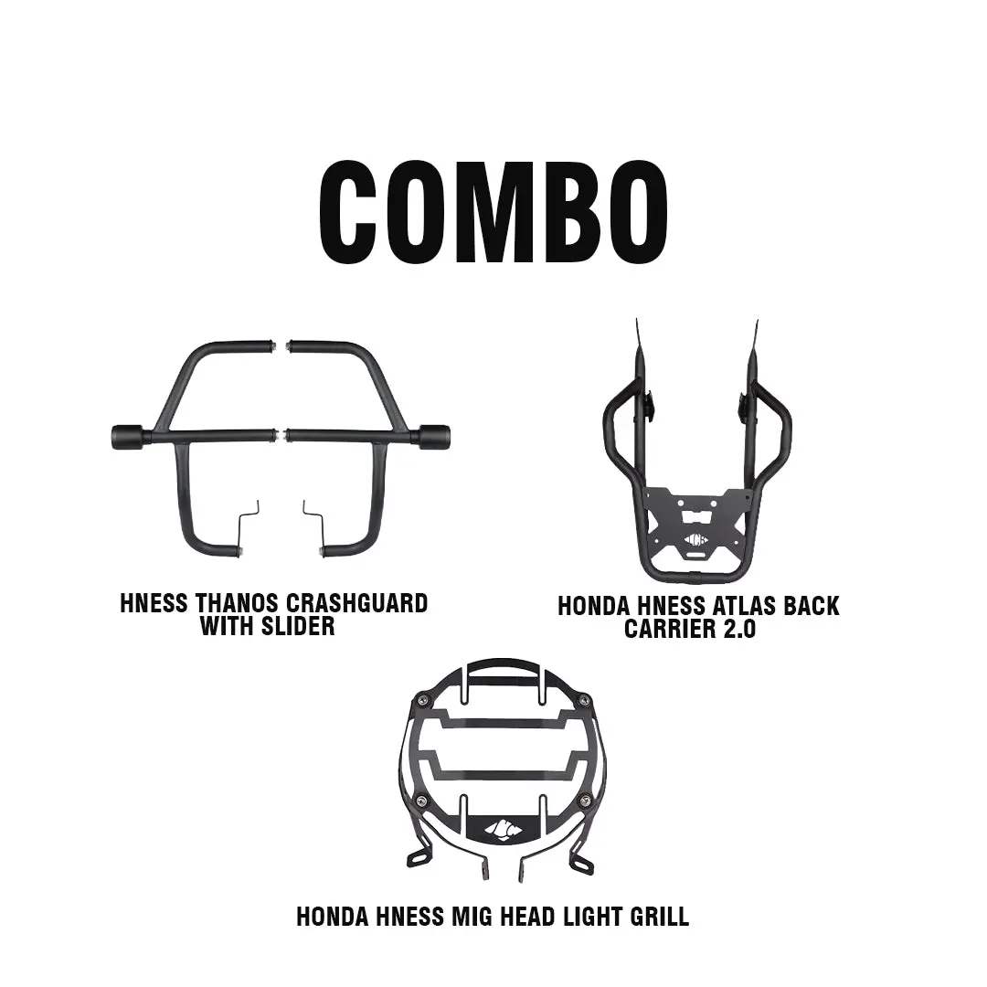 Legundary Hness Combo-Thanos Crash Guard+Atlas Back Carrier+Mig Head Light Grill 1