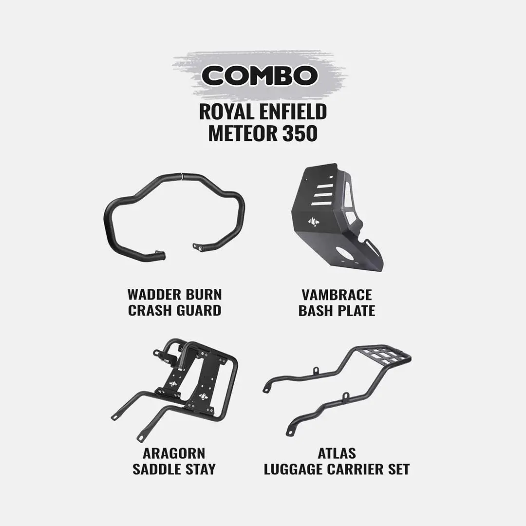 Meteor Combo-Wadder Burn Crash Guard+Vambrace Bash Plate+Atlas Luggage Carrier Set+Aragorn Saddle Stay 1