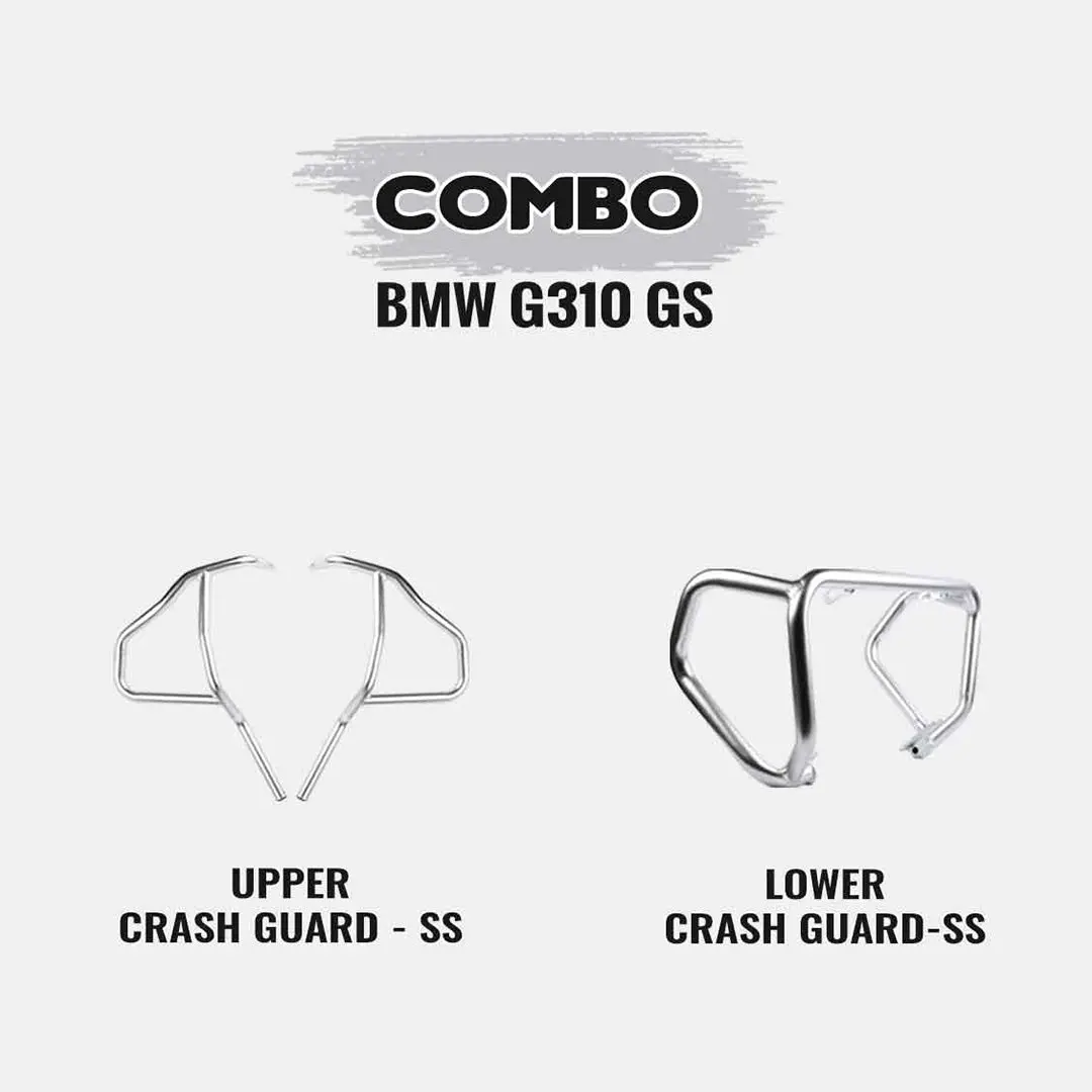 Bmw G 310Gs Combo-Upper Crash Guard Ss+Lower Crash Guard Ss 1