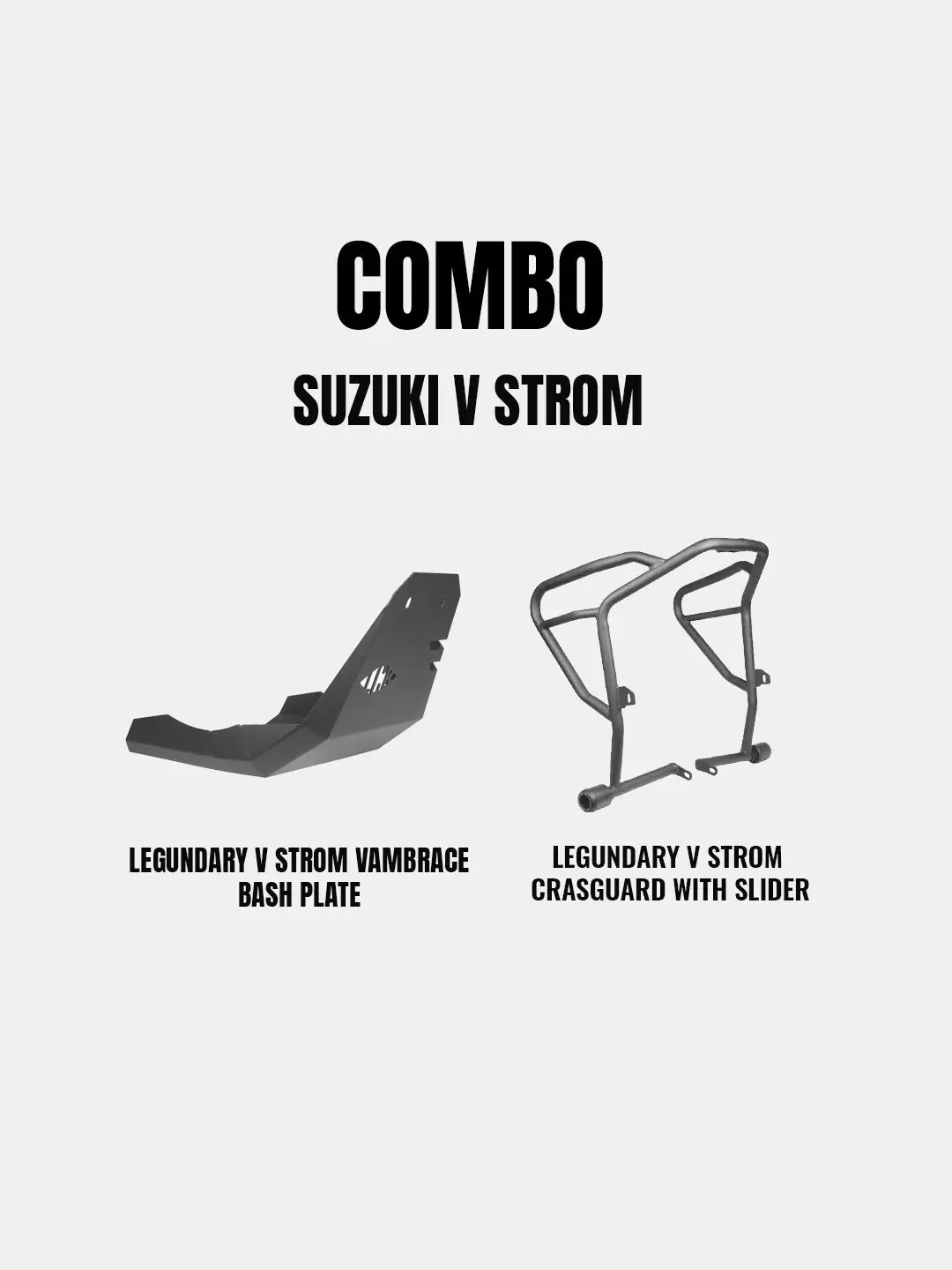 Legundary Combo For Suzuki V Strom - Vambrace Bash Plate + Adrinex Cg With Slider 1