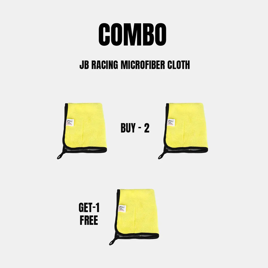 Jb Racing Microfiber Towel Ylw 30*40 Cm 1.0 Jb Buy 2 Get 1 Combo 1