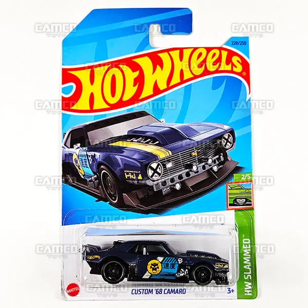 Custom 68 Camaro #228 Blue - 2023 Hot Wheels 1