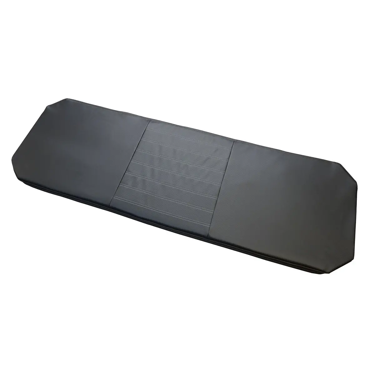 76"Hanging Platform Bed Cushion W/3"Cooling Gel, Black Carbon Fiber Vinyl 1