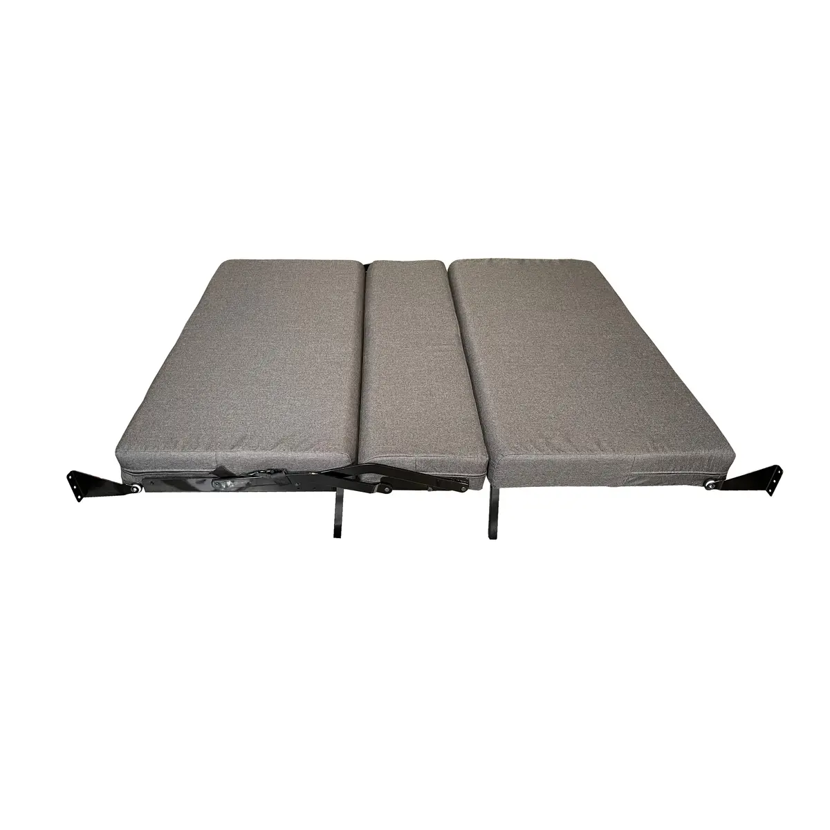 76"" Rear Dinette/Bed Setup For 07+ Sprinter Vans - Charcoal Cloth 2