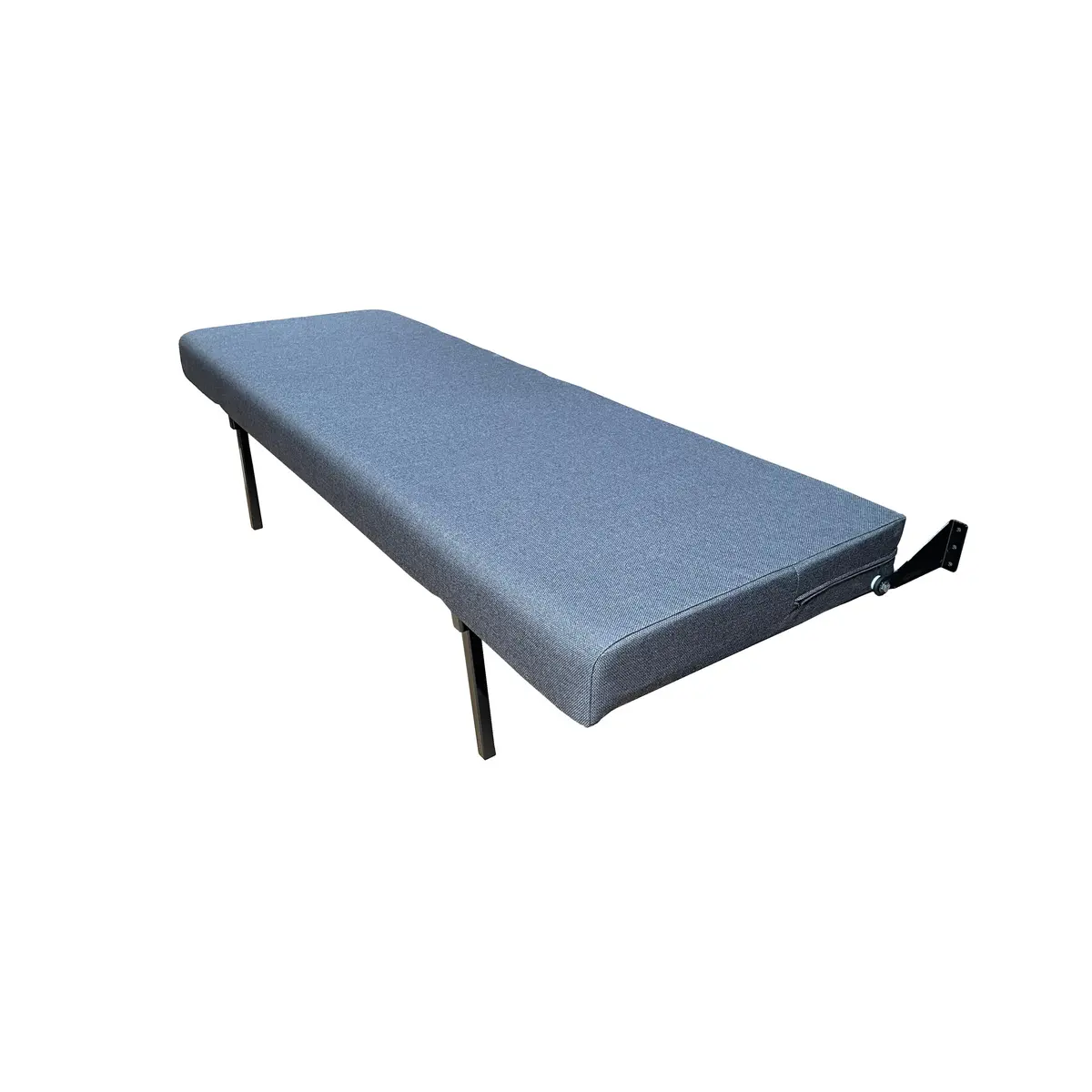 76" Folding Bench Seat - Charcoal Cloth 1