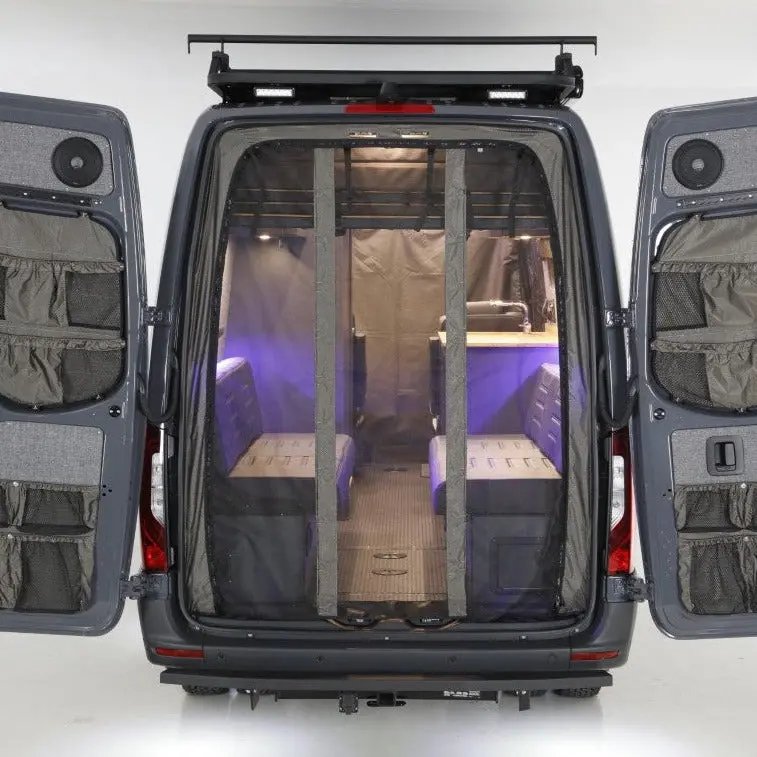 2019+ Sprinter Van Fabric - High Roof Rear Door Bug Net 1