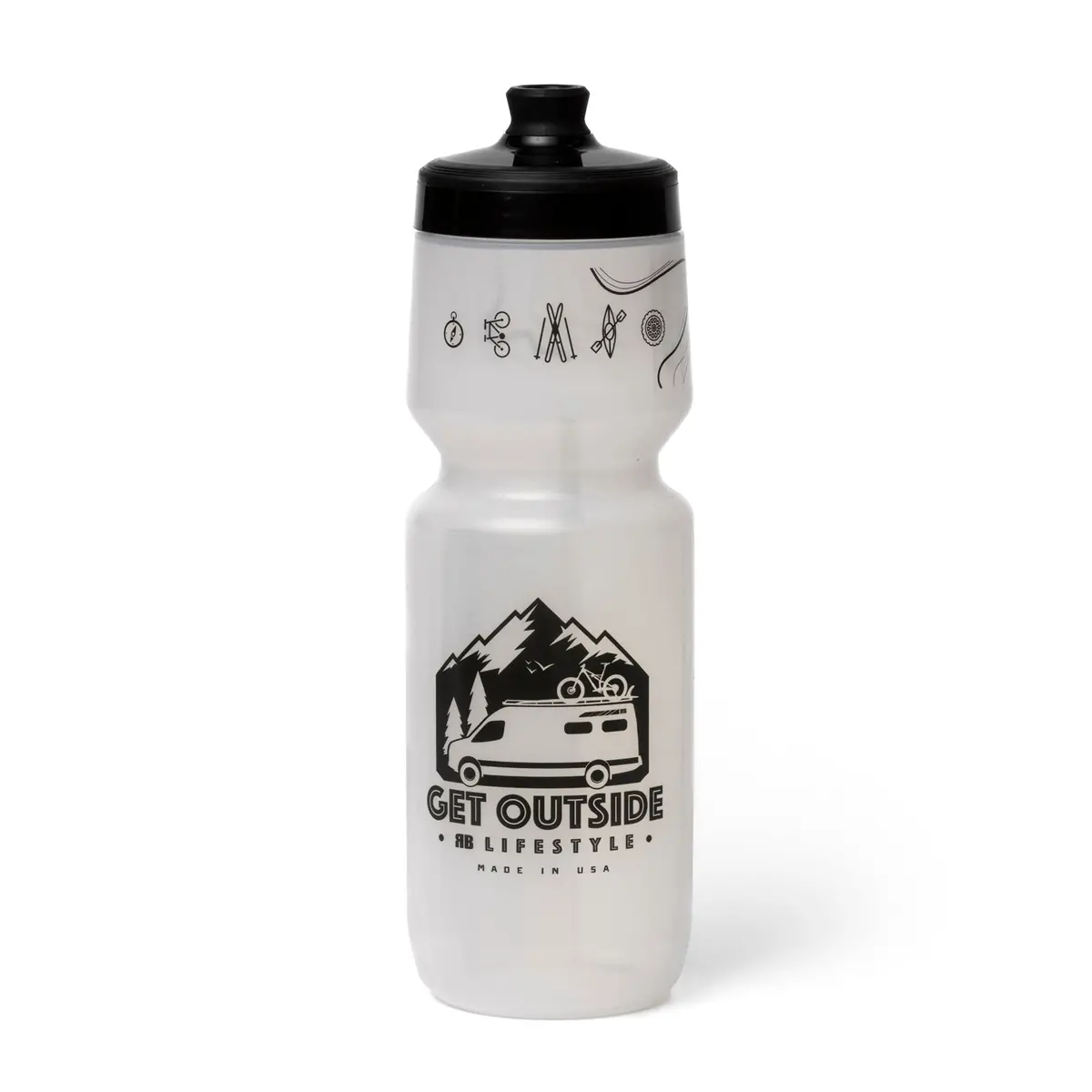 Purist Bike Sport Water Bottle - Black 2