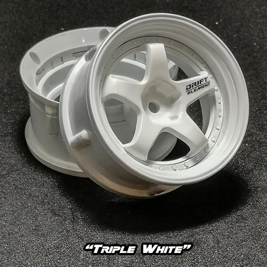 De 5 Spoke Wheel Set - Triple White 1