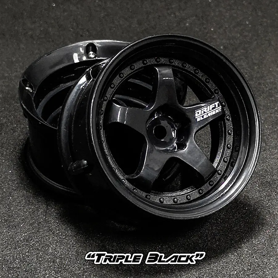 De 5 Spoke Wheel Set - Triple Black 1