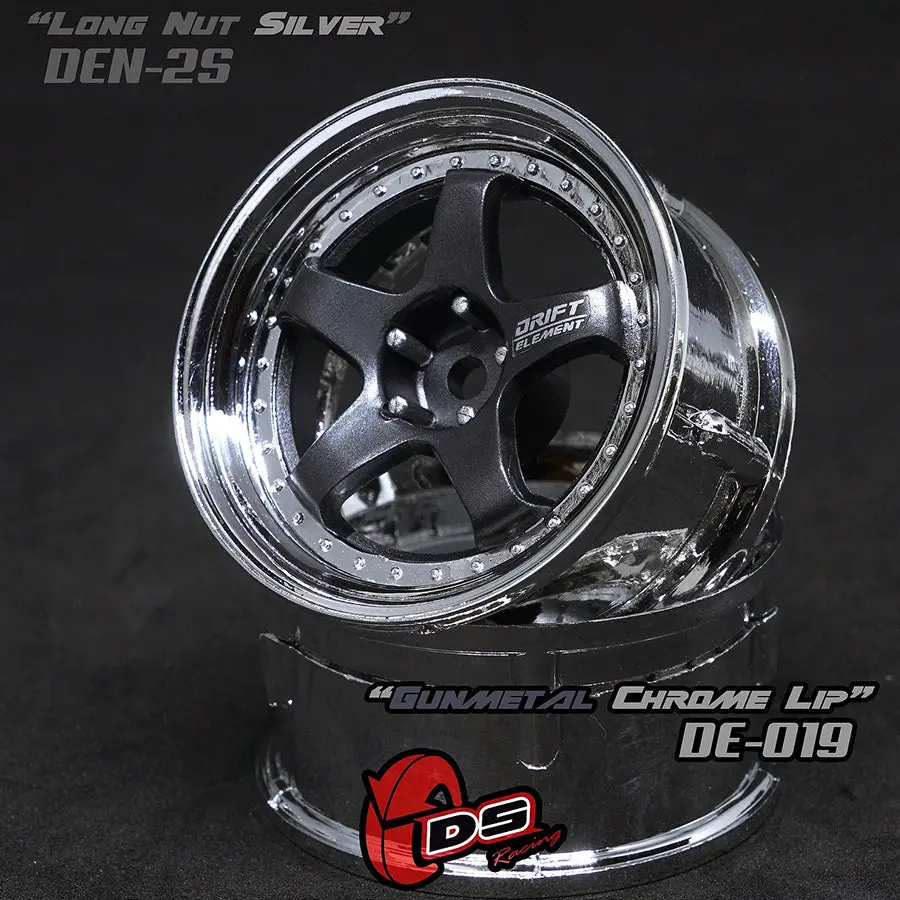 De 5 Spoke Wheel Set - Gunmetal/Chrome 1