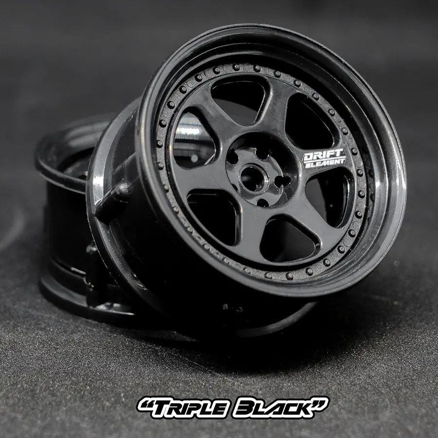De 6 Spoke Wheel Set - Triple Black 1