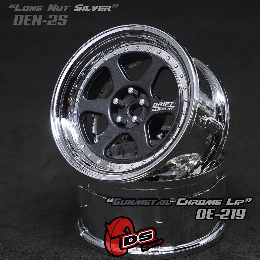 De 6 Spoke Wheel Set - Gunmetal/Chrome 1