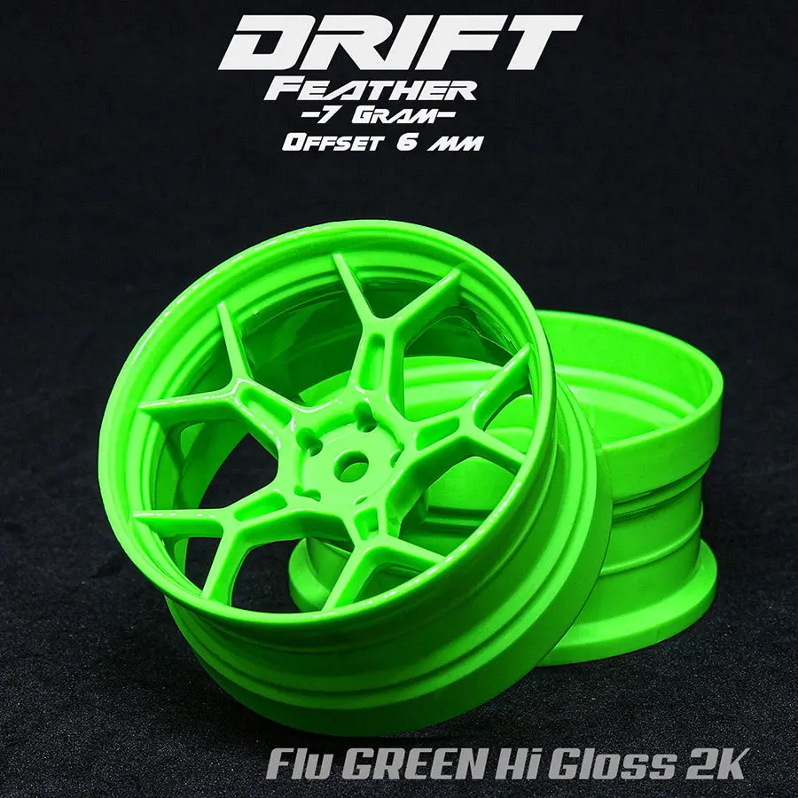 Drift Feathery 5Y Spoke Wheel - Hi Gloss 2K Flu Green 1