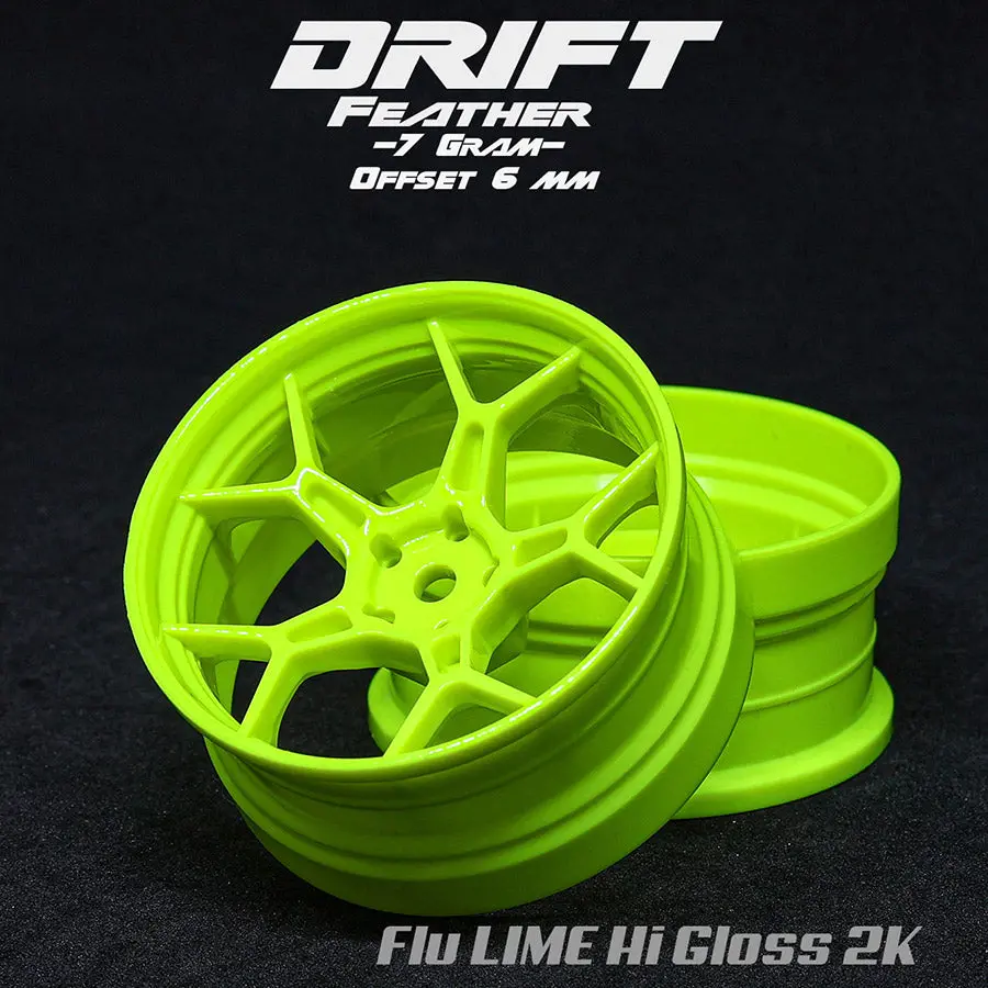 Drift Feathery 5Y Spoke Wheel - Hi Gloss 2K Flu Lime 1